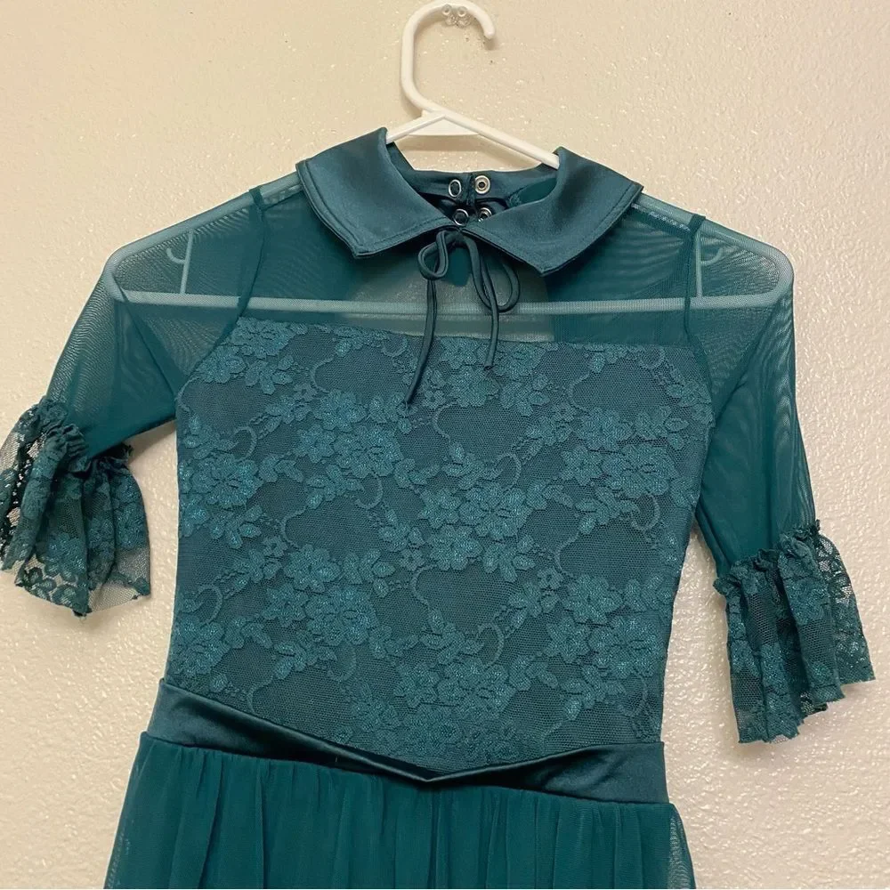 Weissman dance costume lyrical dark green Every Breath You Take 12504 MC child